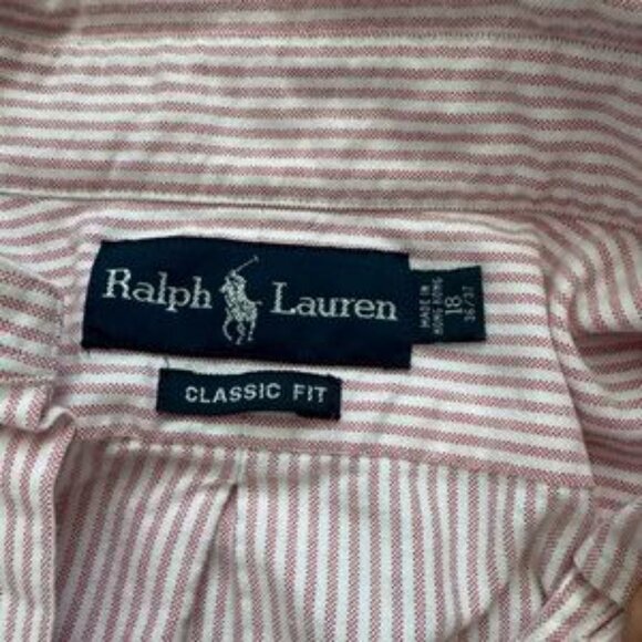 Ralph Lauren Pink and White Casual Button Down Shirt - Picture 2 of 5